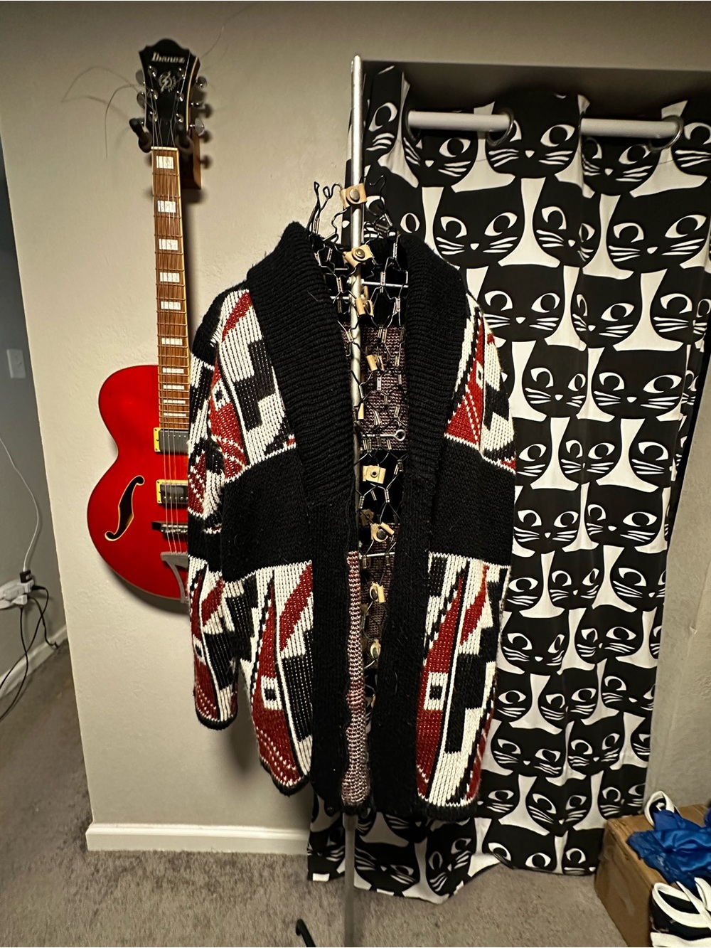 70s Vintage Acrylic Open Cardigan